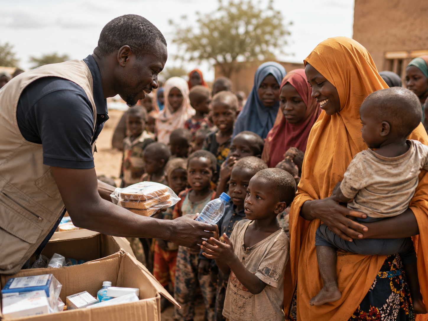 Humanitarian aid distribution